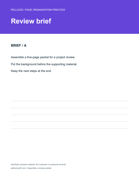 Review brief practice page